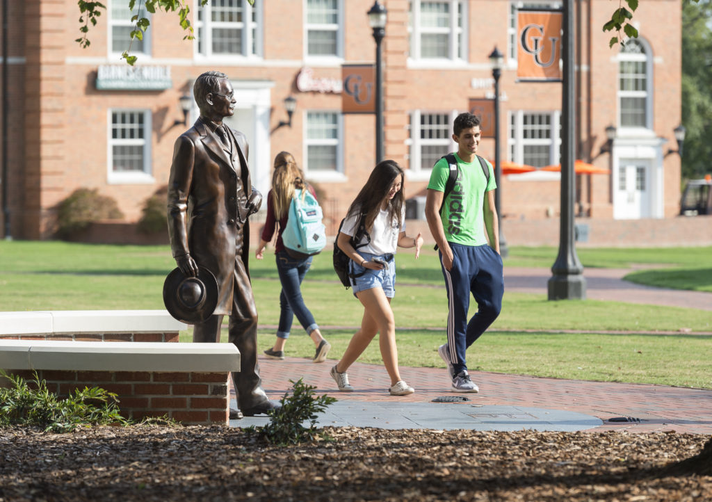 image of students walking on campus