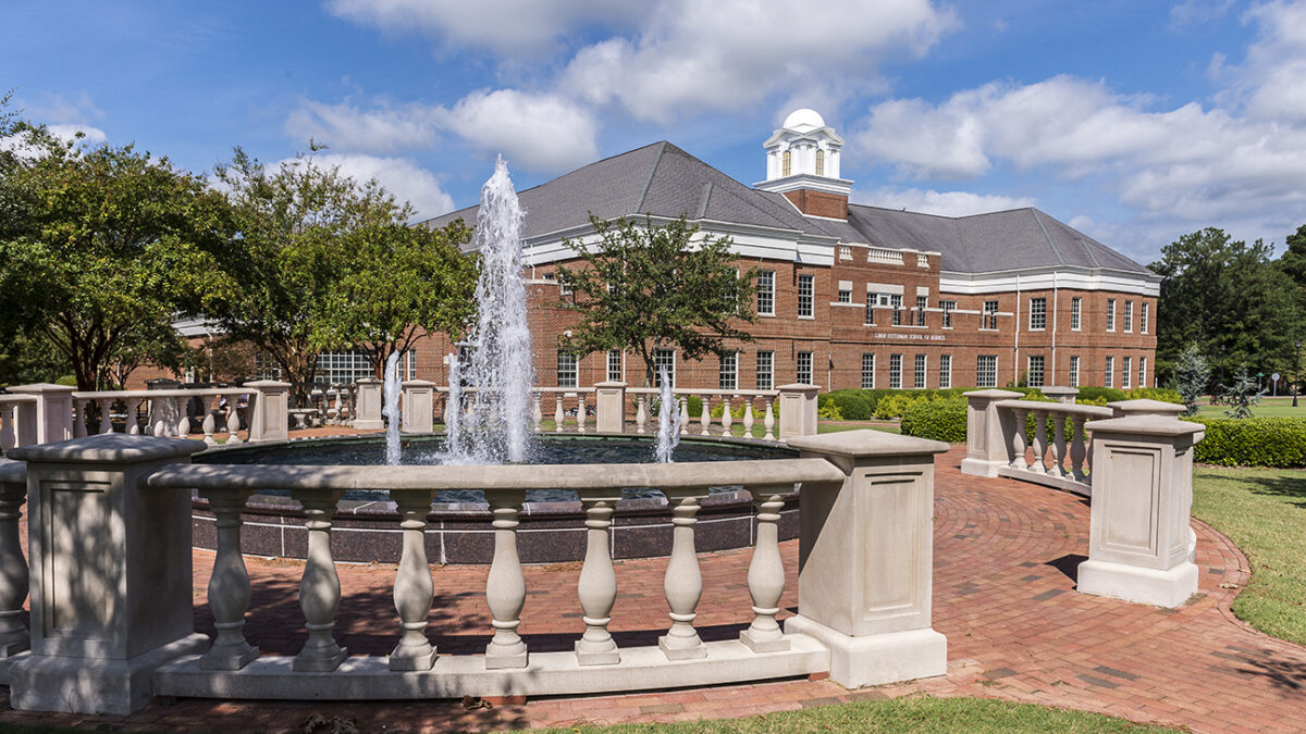image of campus fountain