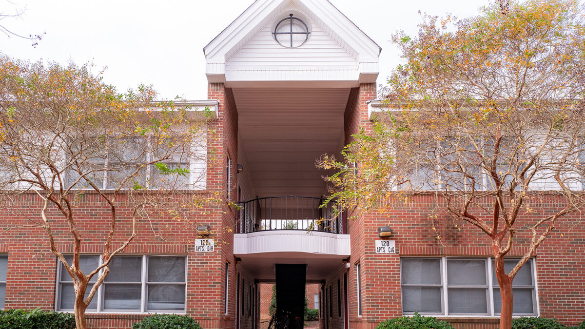 Exterior of Faculty Memorial Apartments