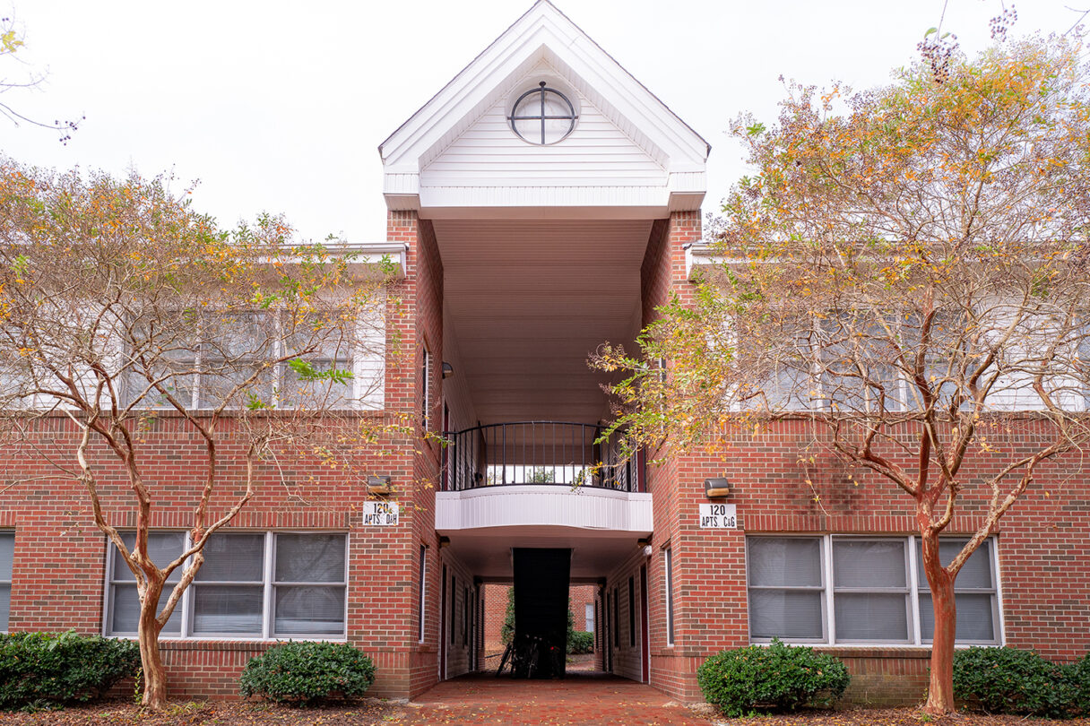 Exterior of Faculty Memorial Apartments