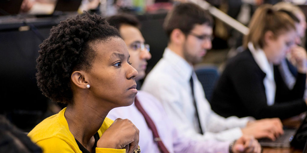 university students in Campbell classroom