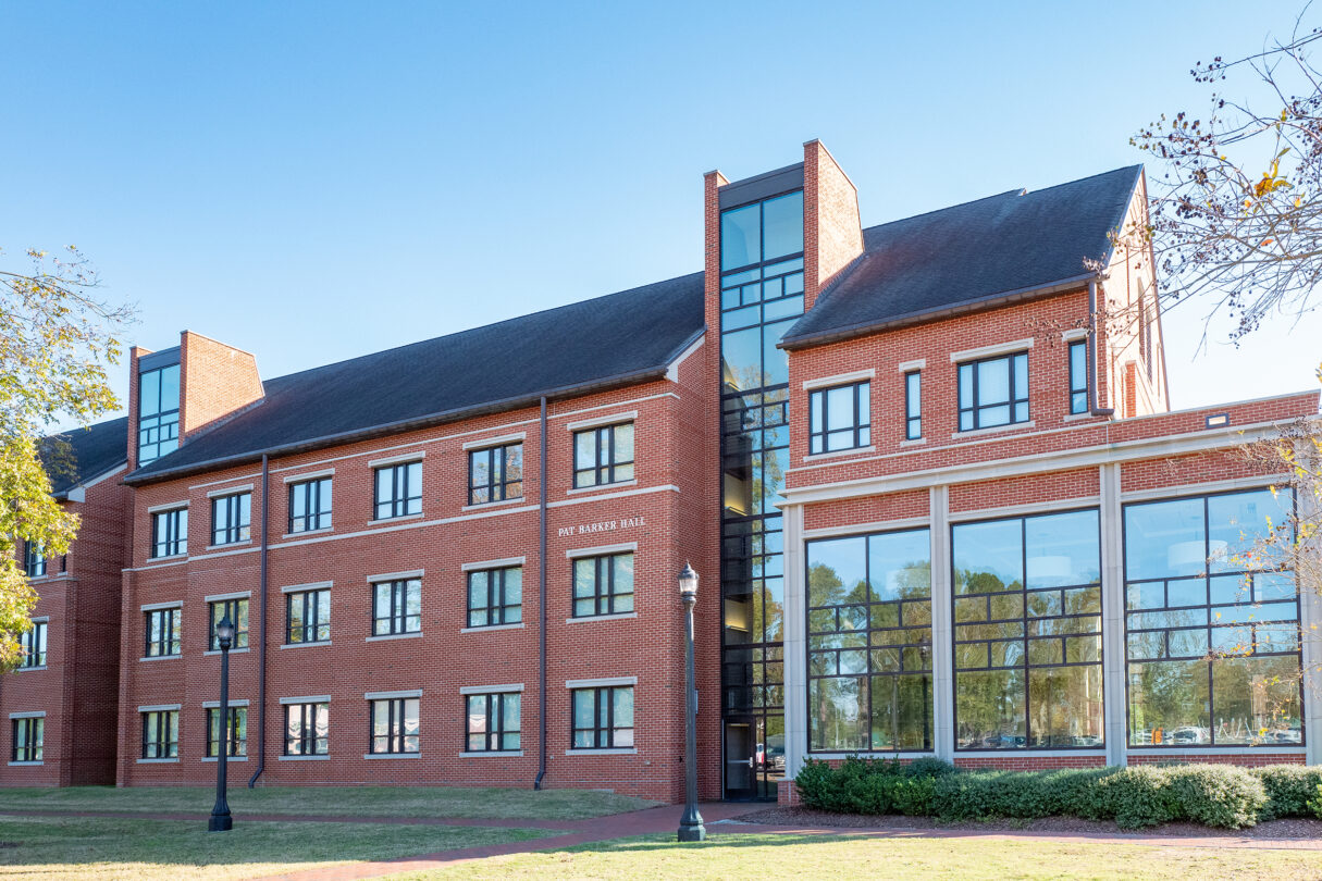 Exterior of Pat Barker Hall